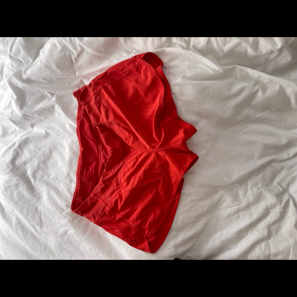 Lululemon speed up short - bright red/orange